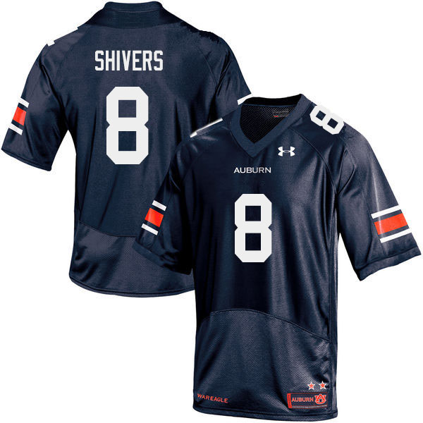 Auburn Tigers Men's Shaun Shivers #8 Navy Under Armour Stitched College 2019 NCAA Authentic Football Jersey CDW6474ZR